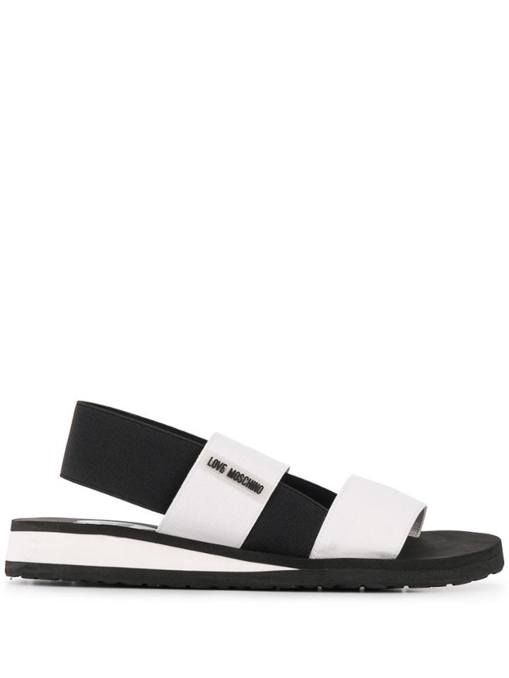Love Moschino Two-tone Sandals - White