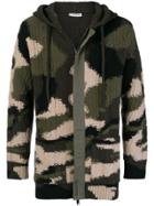 Valentino Camouflage Knit Cardigan - Green