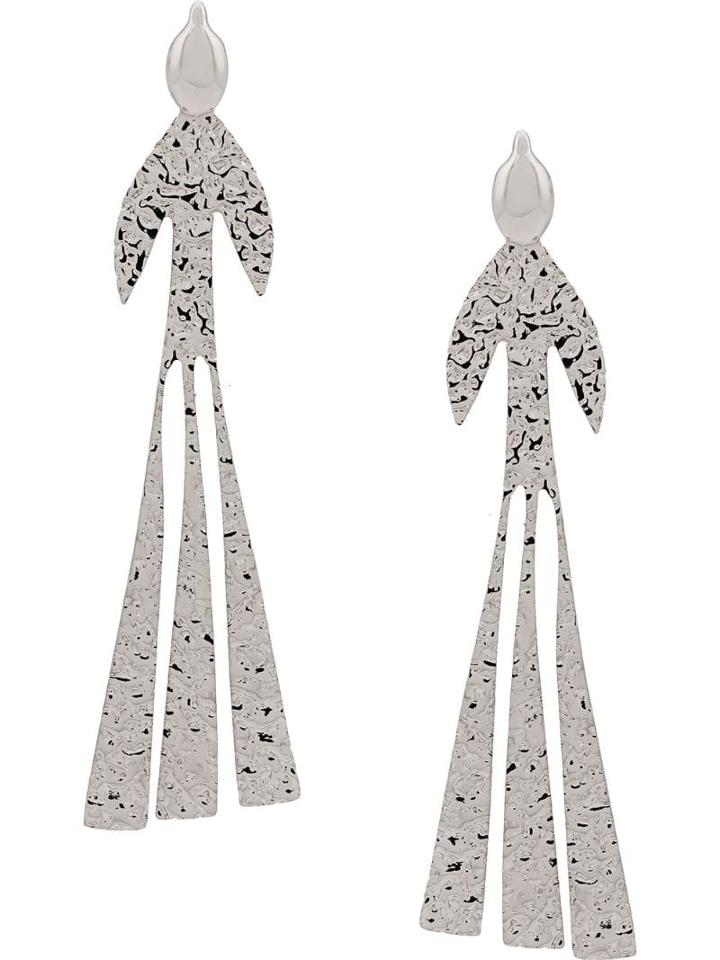 Jw Anderson Foil Style Oversized Earrings - Silver