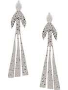 Jw Anderson Foil Style Oversized Earrings - Silver