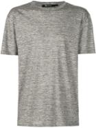 T By Alexander Wang Round Neck T-shirt, Men's, Size: Small, Grey, Linen/flax