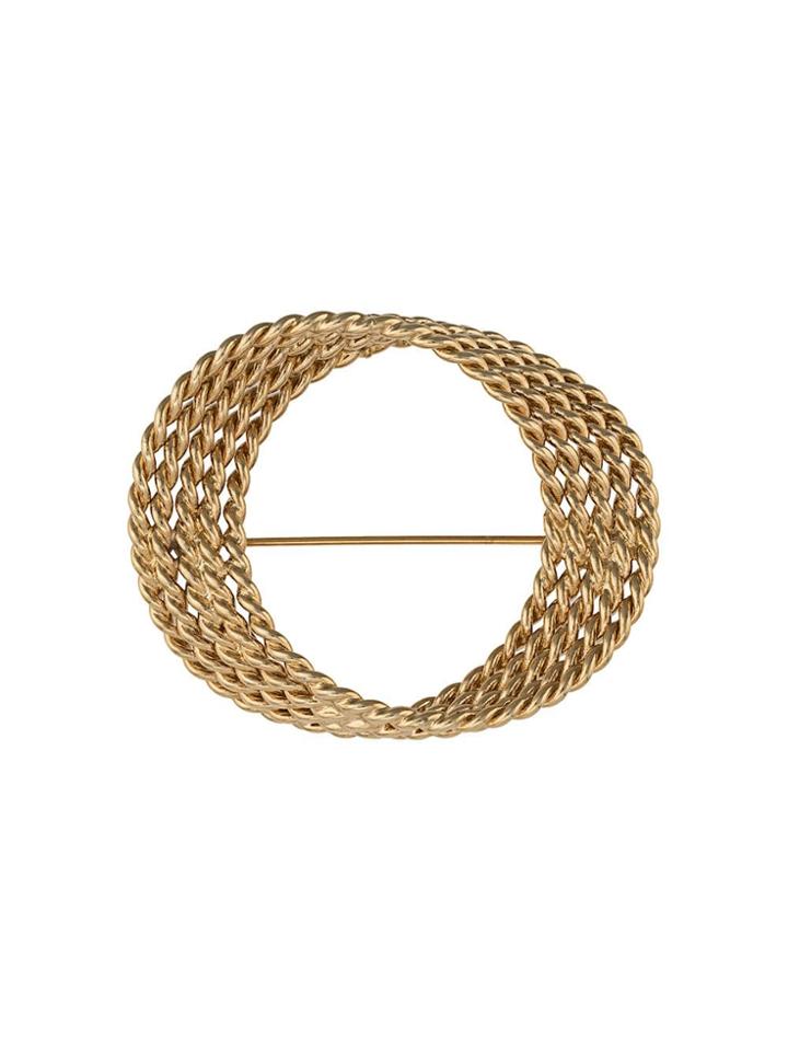Monet Pre-owned 1970s Wreath Brooch - Gold