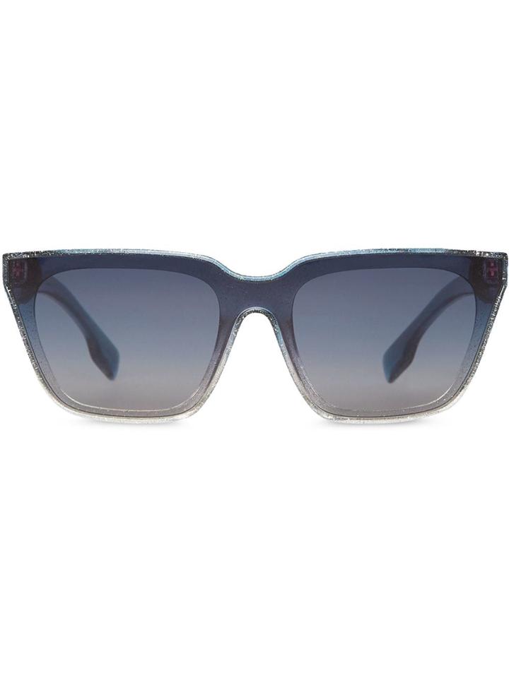 Burberry Eyewear Glitter Detail Square Frame Shield Sunglasses - Blue