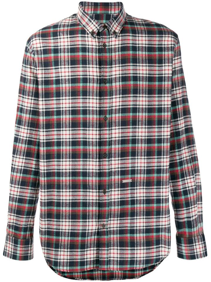 Dsquared2 Plaid Button Down Shirt - Blue
