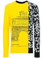 Versace Demi Arco-scribble Embroidery Sweater - Yellow & Orange