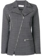 Sonia Rykiel Check Zipped Blazer - Black