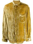 Cmmn Swdn Crinkled Oversize Shirt - Gold