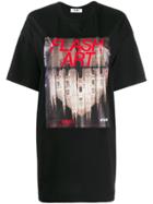 Msgm Flash Art T-shirt Dress - Black