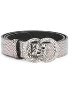 Just Cavalli Snake Buckle Belt, Men's, Size: 95, Leather