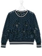 Little Remix Lace Sweatshirt, Girl's, Size: 14 Yrs, Blue