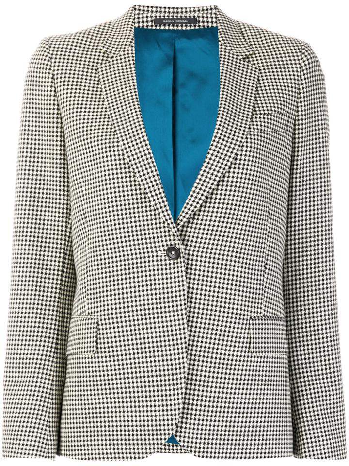 Ps By Paul Smith Single Breasted Vichy Blazer - Black