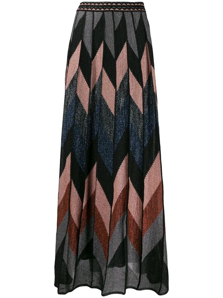 M Missoni Sparkly Knit Maxi Skirt - Black