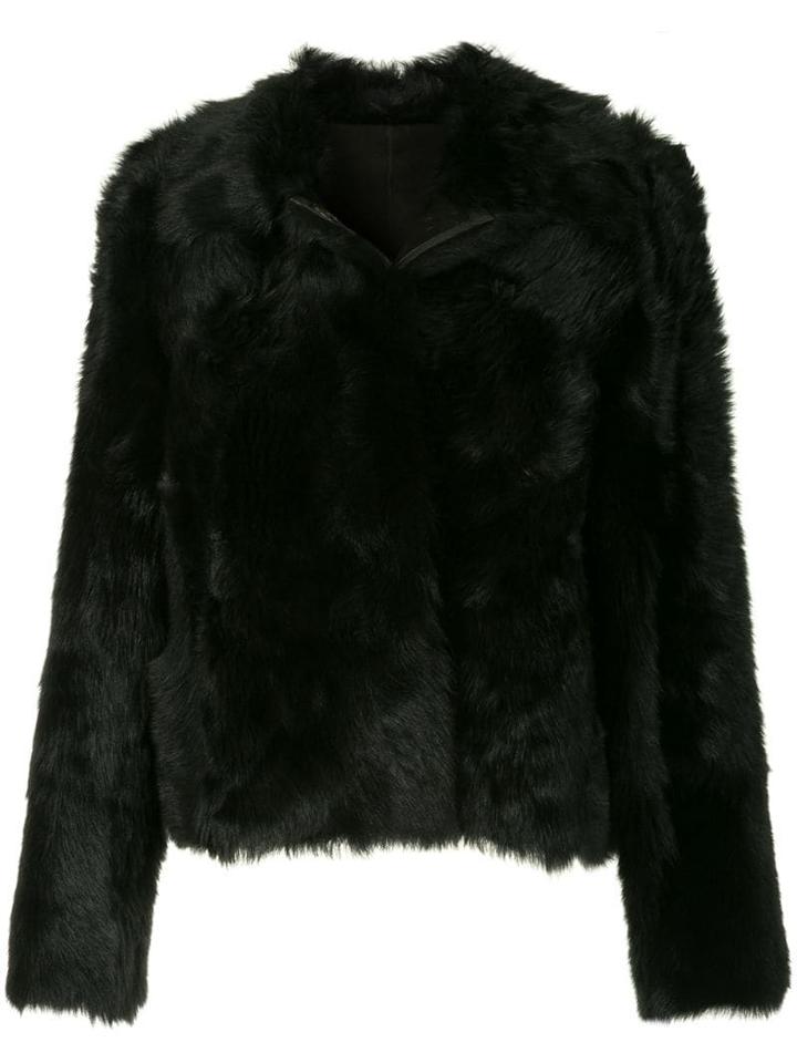 Yves Salomon Shearling Jacket - Black