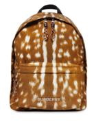 Burberry Deer Print Nylon Backpack - Brown