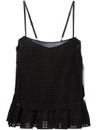 Diesel Black Gold Spaghetti Strap Perforated Top