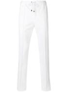 Pal Zileri Drawstring Track Pants, Men's, Size: 46, White, Cotton/polyamide/spandex/elastane