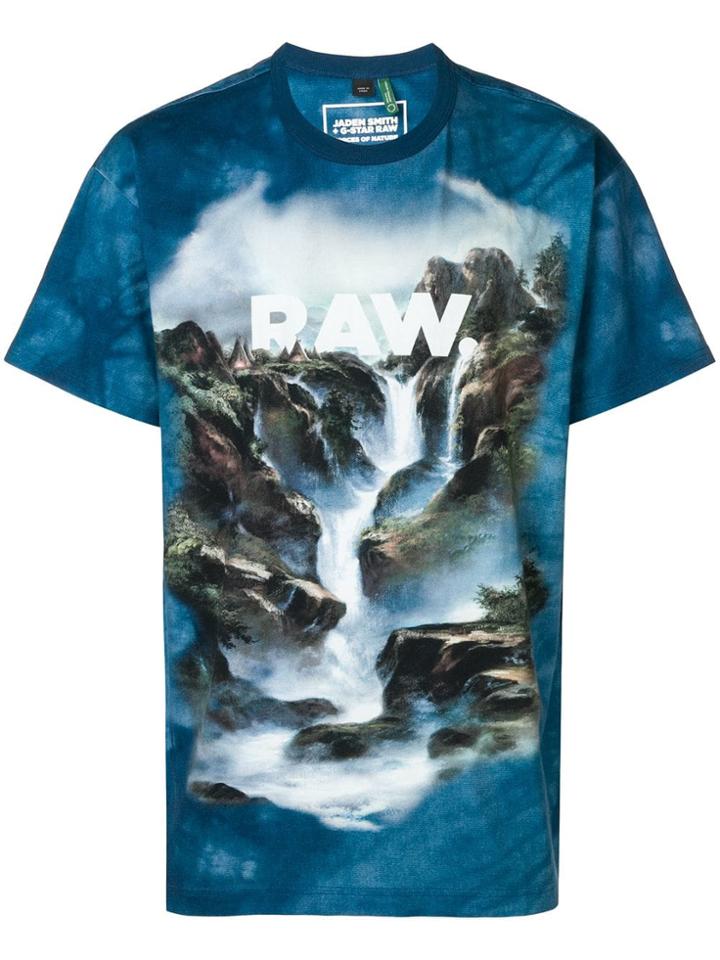 G-star Raw Research Cyber Water Printed T-shirt - Blue