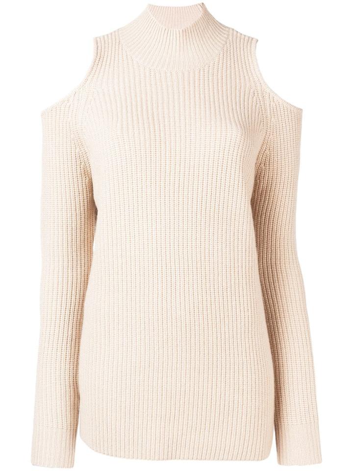 Zoe Jordan Cold Shoulder Jumper - Nude & Neutrals