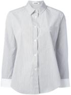 Jil Sander Striped Shirt, Women's, Size: 36, White, Cotton