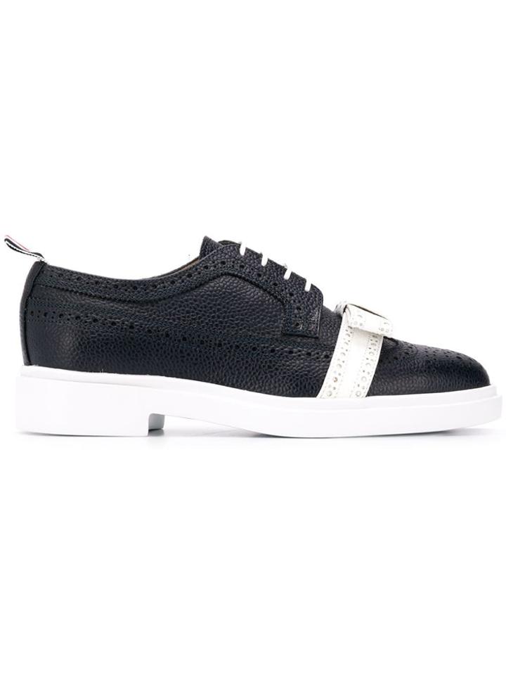 Thom Browne Bow Detail Lightweight Brogues - Blue