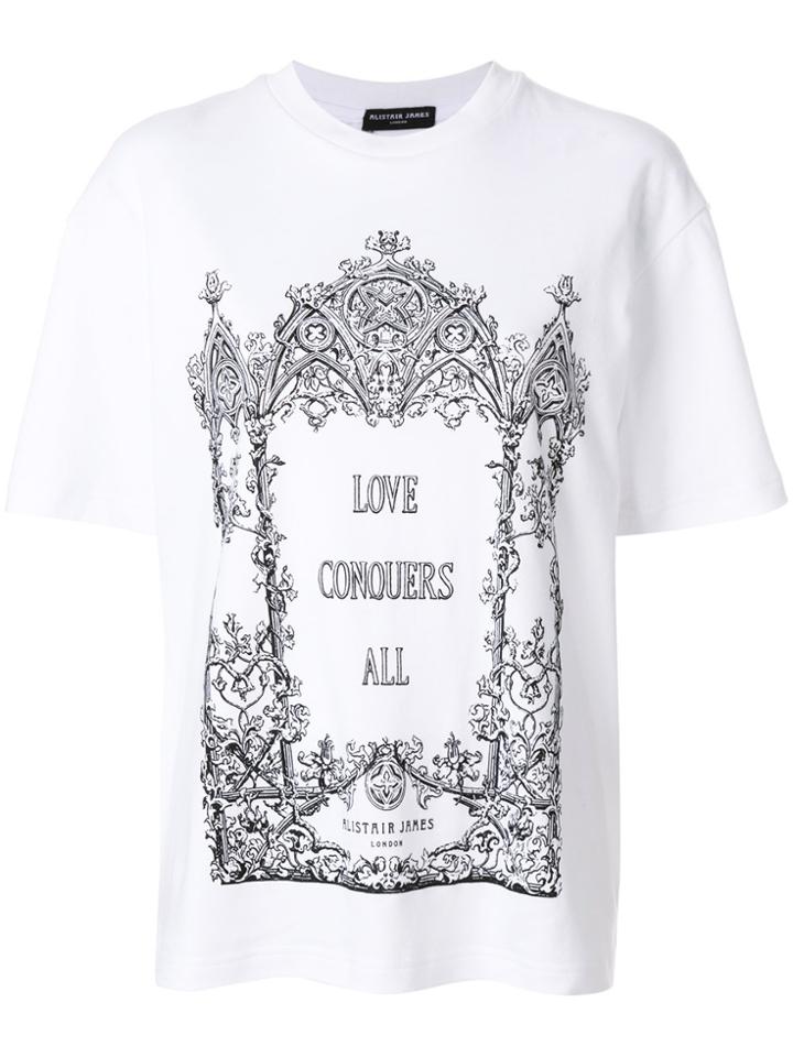 Alistair James Love Conquers All T-shirt - White