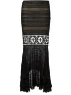 Cecilia Prado Knit Maxi Skirt, Women's, Size: G, Black, Viscose