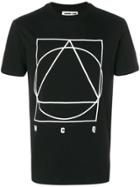 Mcq Alexander Mcqueen Circle Triangle Glyph T-shirt - Black