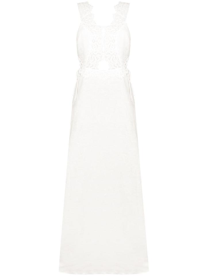 Ermanno Scervino Embroidered Lace Bodice Dress - White