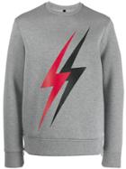 Neil Barrett Lightning Bolt Sweater - Grey