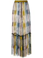 Missoni Frayed Knit Maxi Skirt - Multicolour