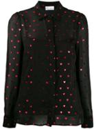 Red Valentino Sheer Heart Shirt - Black