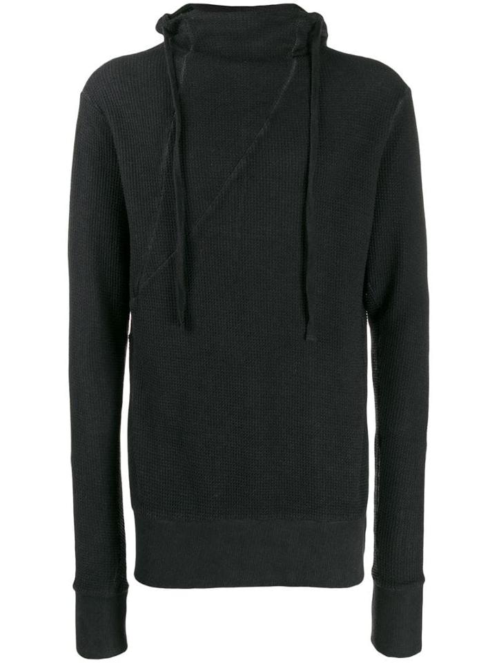 Thom Krom High Neck Hoodie - Black