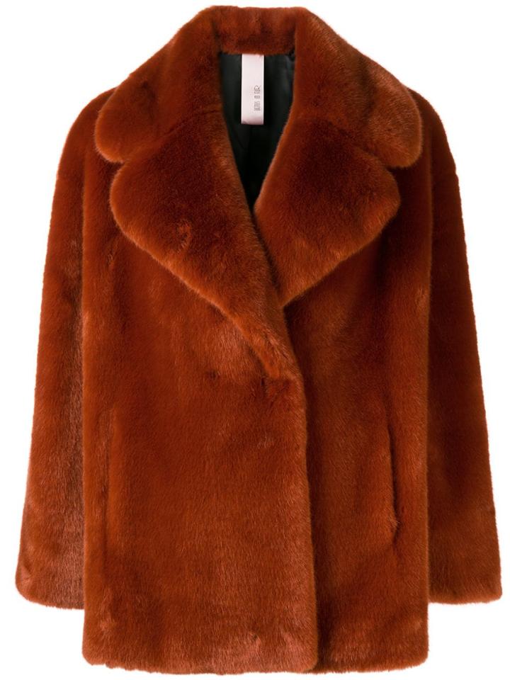 Venus Single Breasted Coat - Yellow & Orange
