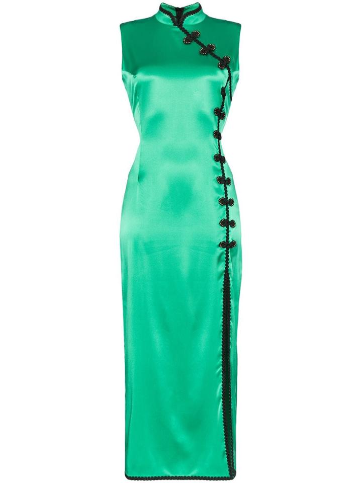 De La Vali Jean Oriental Detail Dress - Green