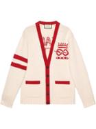Gucci Embroidered Wool Cardigan - Neutrals
