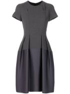 Paule Ka Fit And Flare Dress - Grey