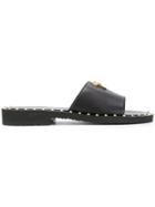 Giuseppe Zanotti Design Fredrik Logo Slider Sandals - Black
