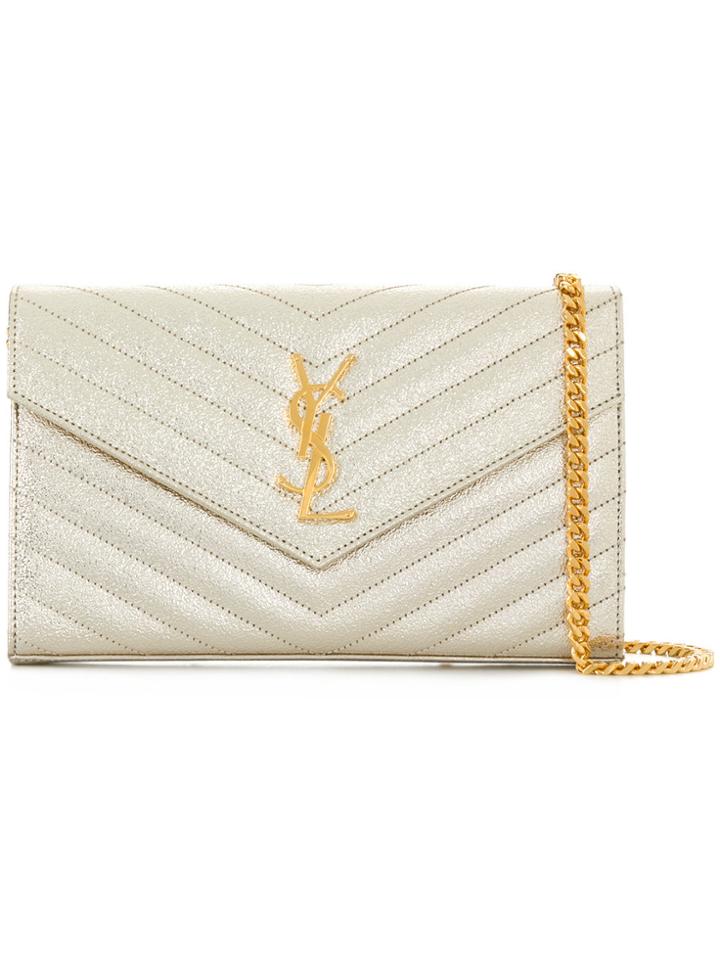 Saint Laurent Classic Chain Wallet - Metallic