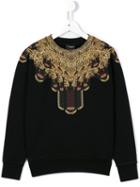 Marcelo Burlon County Of Milan Kids Digital Tiger Print Sweatshirt, Boy's, Size: 8 Yrs, Black