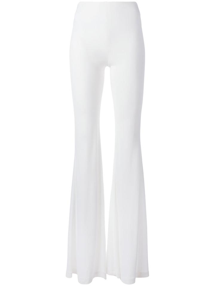 Plein Sud - Super Flared Trousers - Women - Viscose - 38, White, Viscose