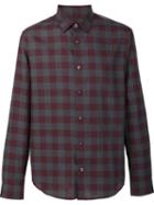 Vince Checked Shirt, Men's, Size: Large, Red, Cotton