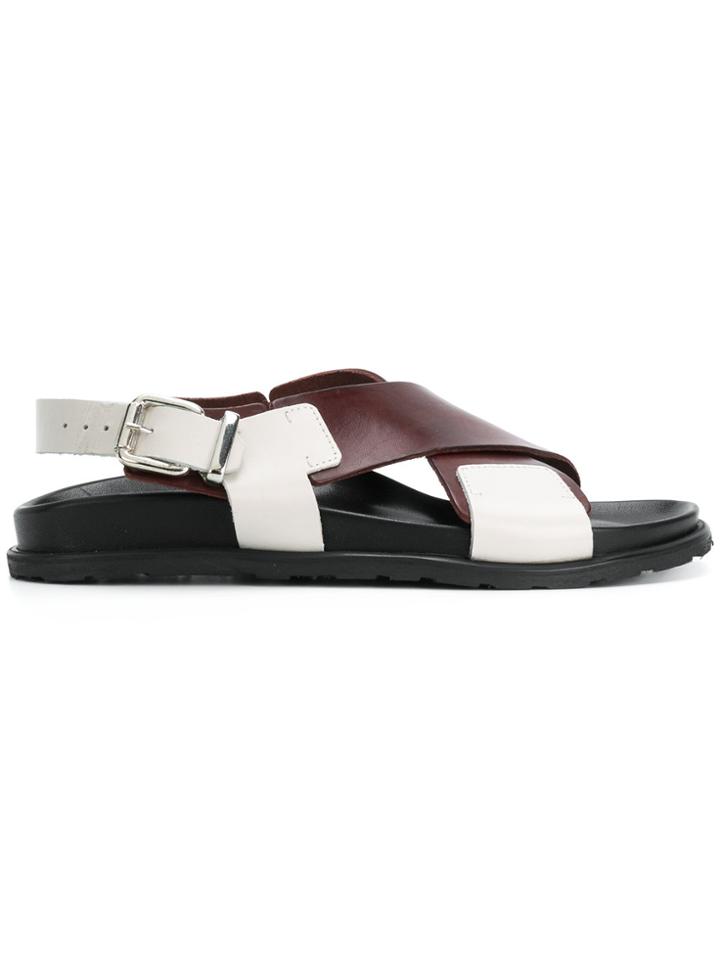 Sofie D'hoore Colour-block Crossover Sandals - Pink & Purple
