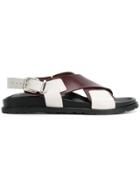 Sofie D'hoore Colour-block Crossover Sandals - Pink & Purple