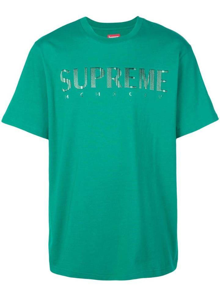 Supreme Gradient Logo Tee - Green