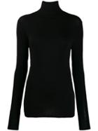 Majestic Filatures Turtleneck Jersey Top - Black