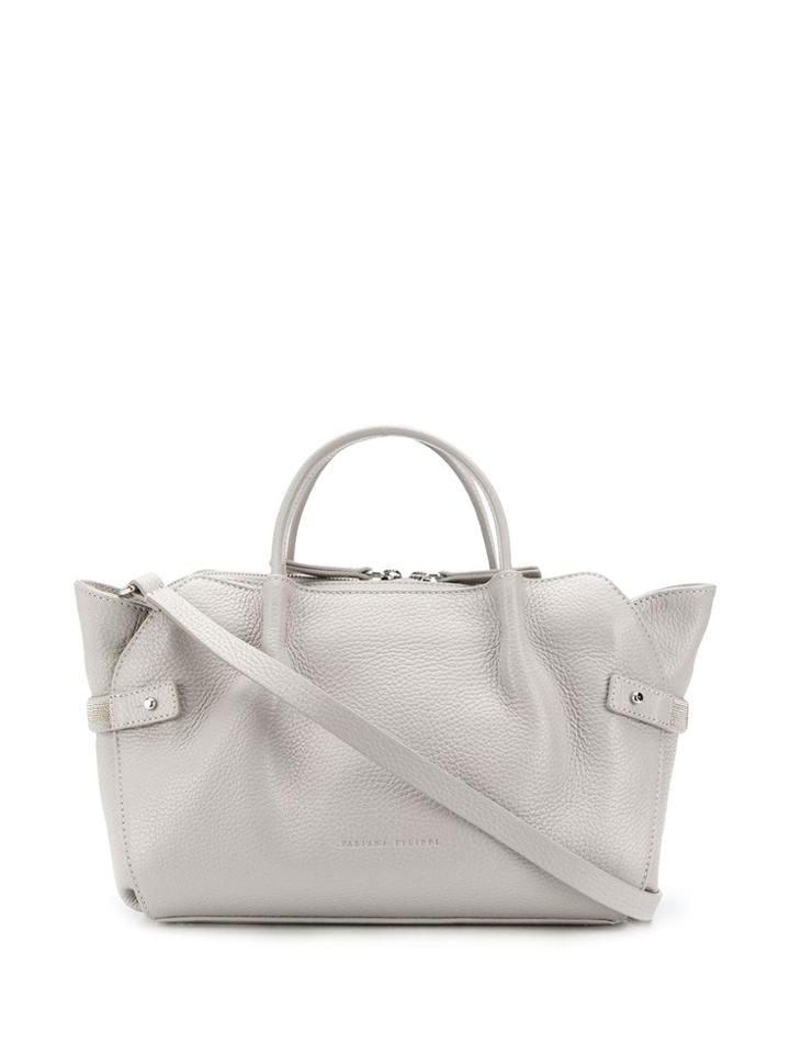 Fabiana Filippi Textured Leather Tote Bag - Grey