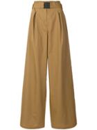 No21 High-waisted Wide-leg Trousers - Brown