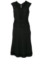 Moschino Lace Design Shift Dress - Black