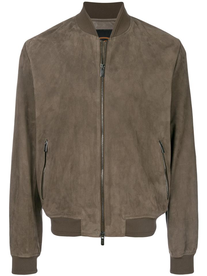 Tod's Suede Bomber Jacket - Brown