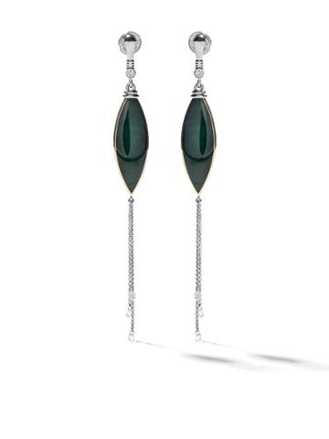 Fairfax & Roberts Teardrop Tassel Earrings - Green